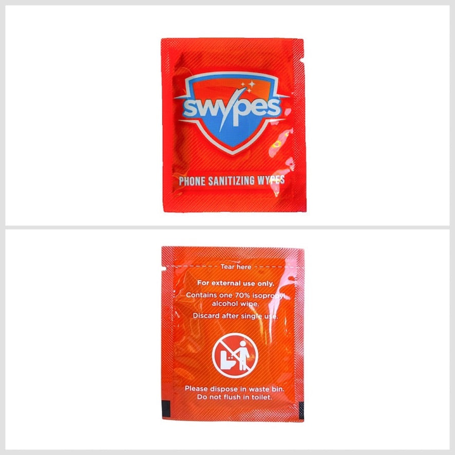 Swypes Mobile Phone Cleaning Wipes - 30 Individually Wrapped Wipes with Alcohol Solution, Mobile Phone Cleaner